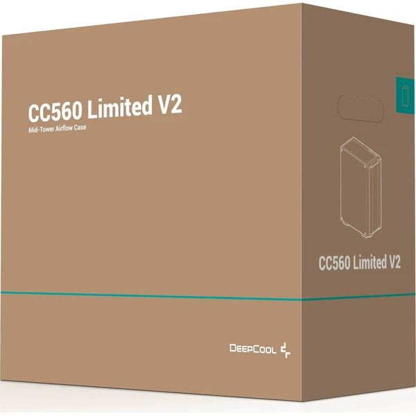 DEEPCOOL CC560 LIMITED V2 Průhledná bočnice černá - Počítačové skříně - Obrázek 646O000K01