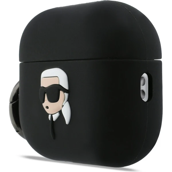 Karl Lagerfeld 3D Logo NFT Karl Head silikonové pouzdro AirPods Pro 3 černé - Pouzdra - Obrázek 64790b61bafd4f1f8c47fa341b8094a2