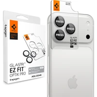 Spigen Glass tR EZ Fit Optik Pro 2 Pack sada skel iPhone 18 Pro Max/18 Pro stříbrná - Ochranné folie a skla