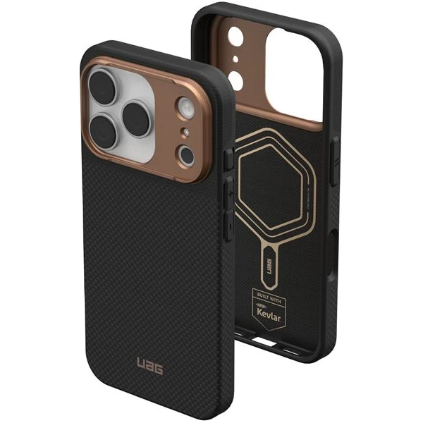 UAG Fibr Armr MagSafe kryt iPhone 17 Pro kevlar černý/bronzový - Pouzdra - Obrázek 649b03798ea74f6194f03b4515827ffb