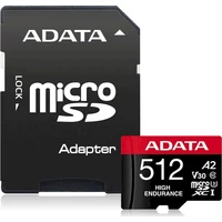 ADATA High Endurance microSDXC 512GB + SD adaptér - Paměťové karty