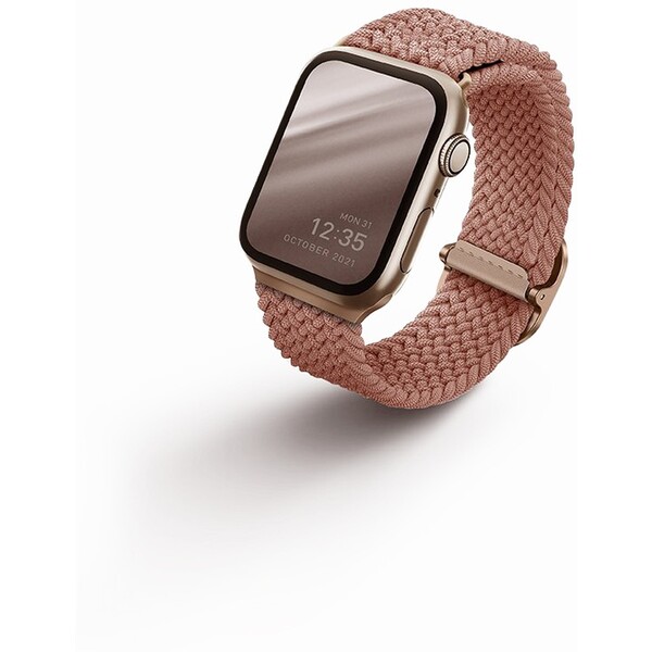 UNIQ Aspen Braided řemínek Apple Watch 42/41/40/38mm růžově zlatý