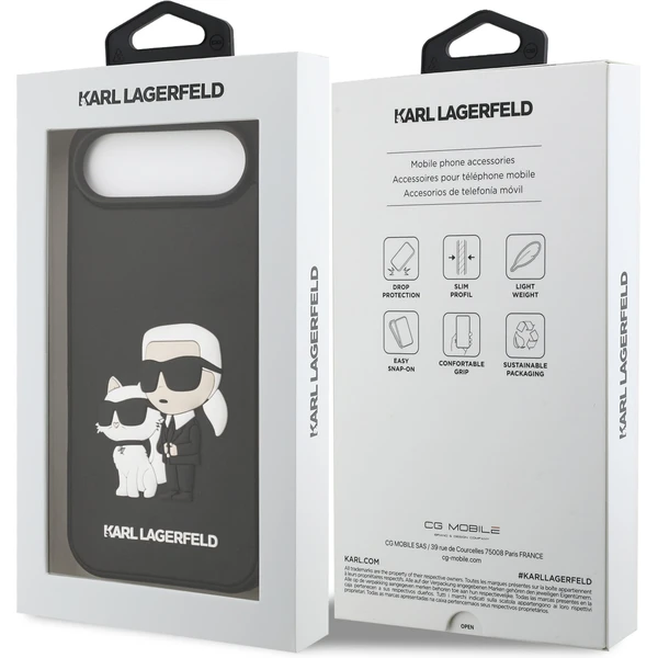 Karl Lagerfeld 3D Rubber Karl and Choupette kryt iPhone Air černý - Pouzdra - Obrázek 64b32016784e4b0489cd4c35f5128aeb