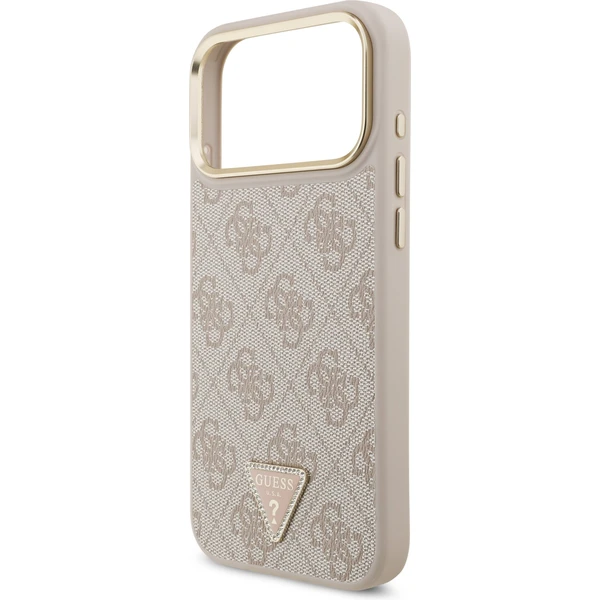 Guess PU Leather 4G Triangle Logo Gold Frame MagSafe kryt iPhone 17 Pro Max růžový - Pouzdra - Obrázek 64d7928c58084c0ba4d8ef28a7f4460e