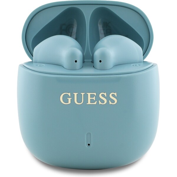 Guess Printed Classic Logo TWS bezdrátová sluchátka modrá