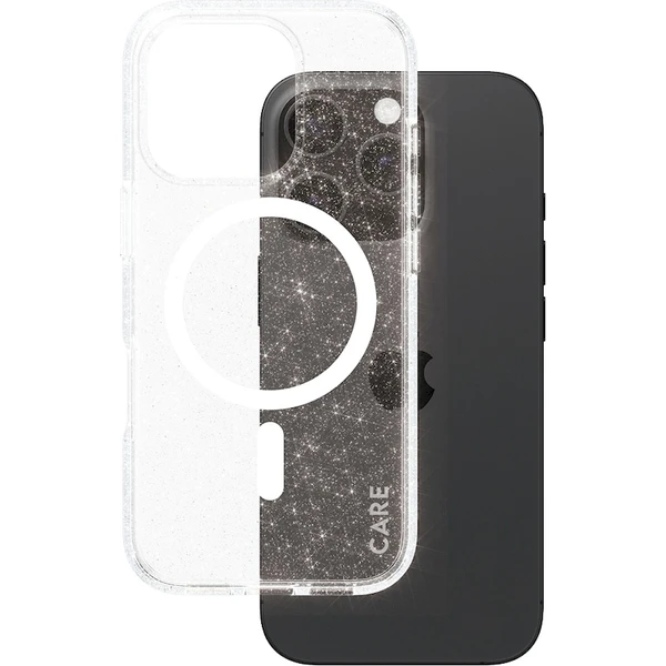 PanzerGlass® CARE kryt Apple iPhone 16 Pro MagSafe Star Lit třpytivý/bílý - Pouzdra - Obrázek 6508000P01