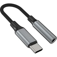 FIXED Link hliníková redukce USB-C na 3,5mm jack, vesmírně šedá - Kabely a redukce