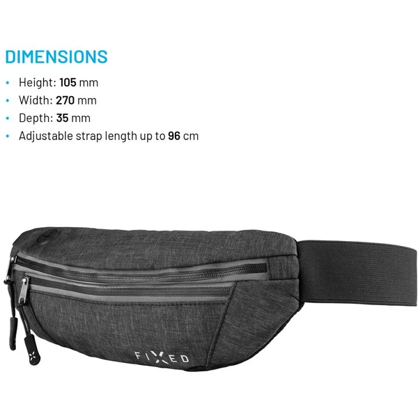 FIXED Sportbelt sportovní ledvinka šedá - Ledvinky - Obrázek 652735f0d09841208f18099b67d7981b