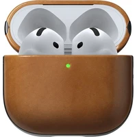 Nomad Modern Leather pouzdro Apple Airpods 4 hnědé - Pouzdra