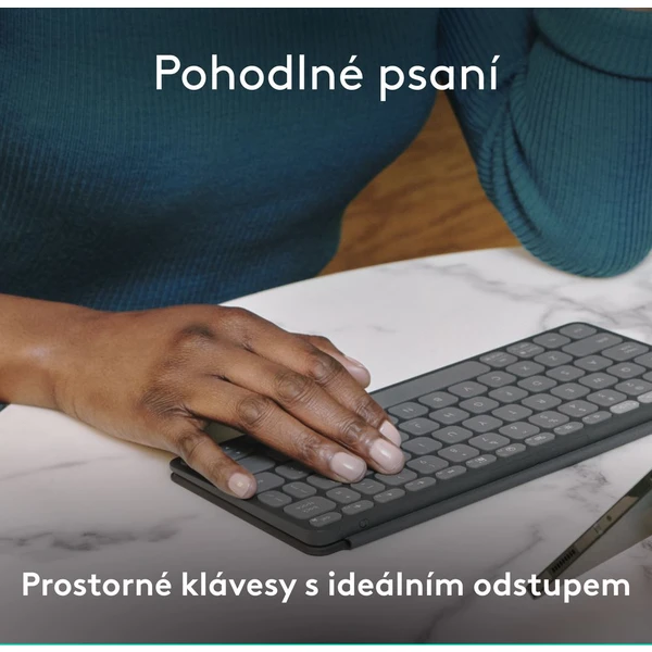 Logitech Keys to go 2 bezdrátová US klávesnice grafitová - Klávesnice - Obrázek 6545000J01