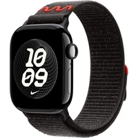 Apple Watch 42/41/40/38mm Midnight Black provlékací sportovní řemínek Nike - Řemínky