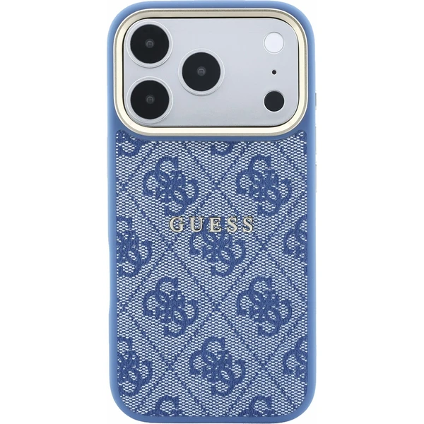 Guess PU Leather 4G Gold Frame Embossed MagSafe kryt iPhone 18 Pro modrý - Pouzdra - Obrázek 6573344ea6da424e9d7a507761f8de5e