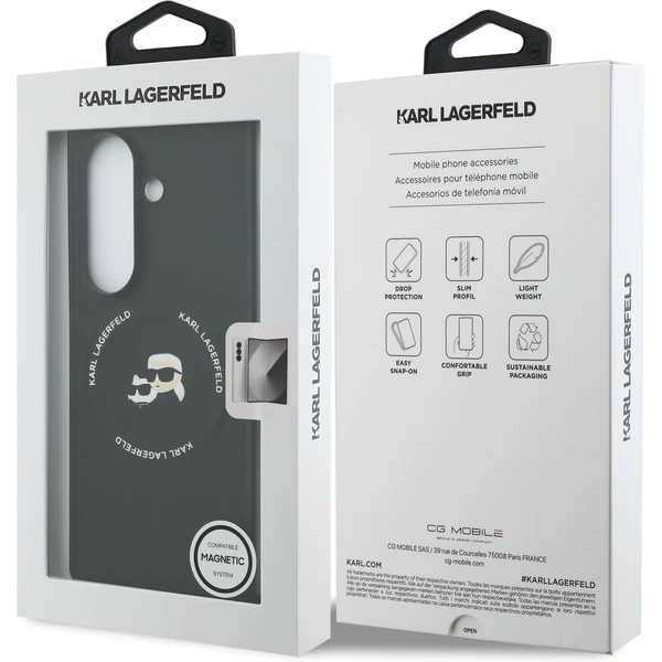 Karl Lagerfeld PU Karl and Choupette Heads Magnetic kryt Samsung Galaxy Z Fold 7 černý - Pouzdra - Obrázek 65744b200da2435db595429c3d5fa83c
