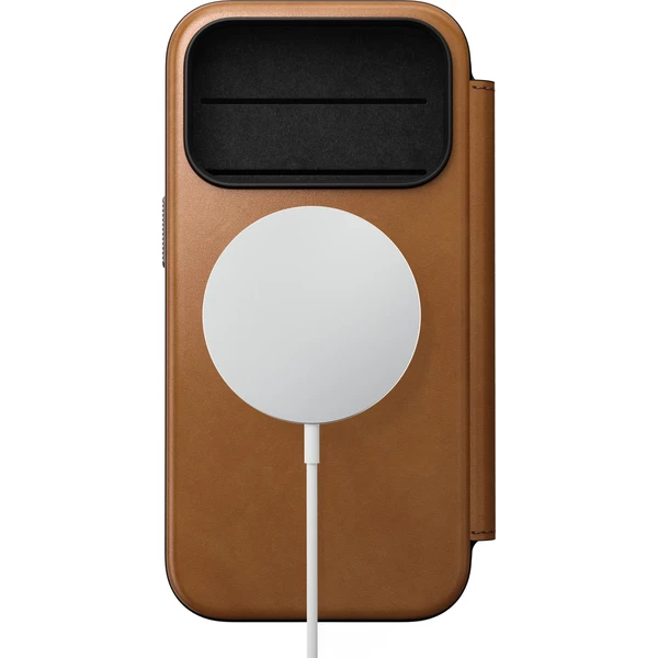 Nomad Modern Leather Folio MagSafe kožené pouzdro iPhone 18 Pro English Tan - Pouzdra - Obrázek 657947f9b23840ff80826233f4ac4e51