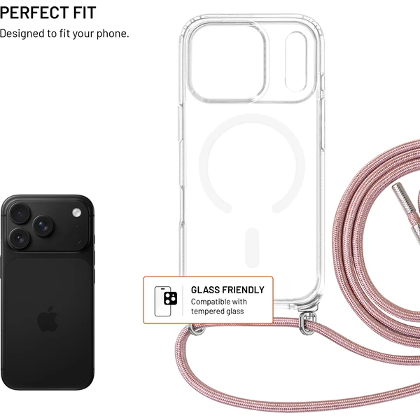 FIXED MagPure Neck kryt s růžovou šňůrkou na krk pro Apple iPhone 18 Pro - Pouzdra - Obrázek 65827dfca86445c5bbc24684cfc31047