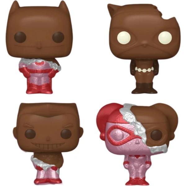 Funko Pocket Pop! DC Valentine Box 4 Pezzi - Batman - Portachiavi In Vinile Da Collezione 11,76 Cm
