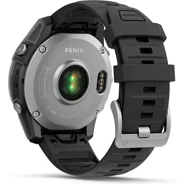 Garmin Fenix E 47 mm nerezová ocel/černý silikonový řemínek - Chytré hodinky - Obrázek 65M7000P01