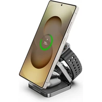 Cubenest SQS312 Fold Pro Qi2 3v1 magnetická nabíječka pro Samsung šedá - Nabíječky
