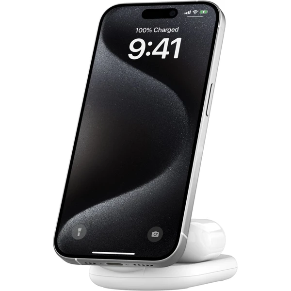 Belkin BOOST CHARGE Qi2 (MagSafe) 15W 2v1 skládací nabíječka bílá - Nabíječky - Obrázek 65S9000P01