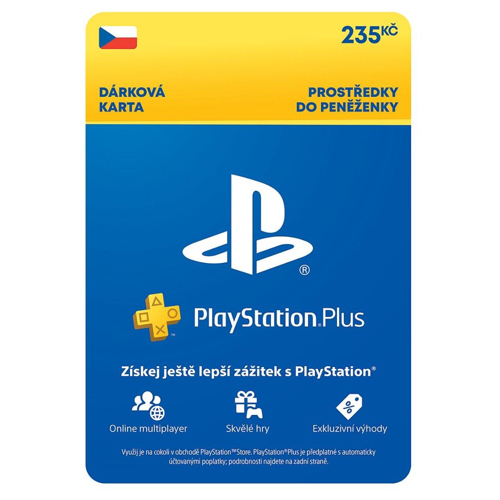 PlayStation Plus Essential - kredit 235 Kč (1M členství)