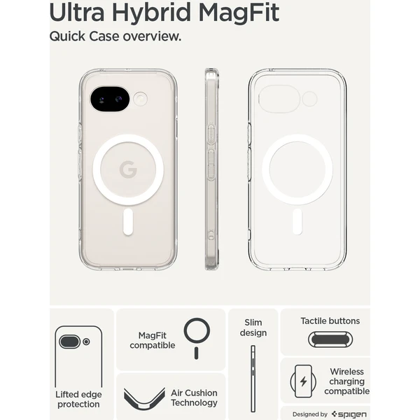 Spigen Ultra Hybrid MagSafe kryt Google Pixel 10a clear white - Pouzdra - Obrázek 65d3029962bd4b2499ae89525a6383a3