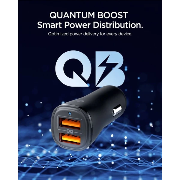Spigen Essential 30W USB-A nabíječka do auta (EV302) černá - Nabíječky - Obrázek 65e41923bab74f15a7b46baa0967b066