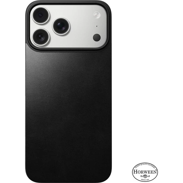 Nomad Magnetic Leather Back (Horween) Magsafe kožený kryt iPhone 17 Pro Max Black - Pouzdra - Obrázek 65f75e8f25794e0f9926799636ca0810