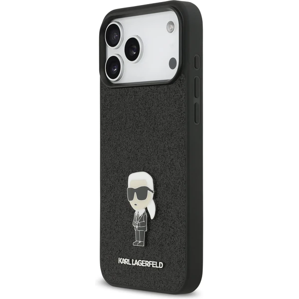 Karl Lagerfeld Fixed Glitter Metal Ikonik kryt iPhone 17 Pro Max černý - Pouzdra - Obrázek 65fb6575e9174febbe2cb46d1eced1b1