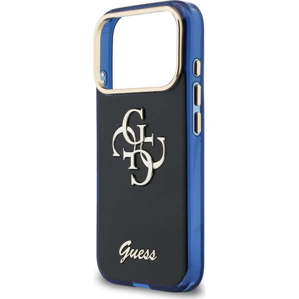 Guess IML 4G Script Metal Logo kryt iPhone 17 Pro Max modrý - Pouzdra - Obrázek 65fb66938546493295b1cd320c11b81a