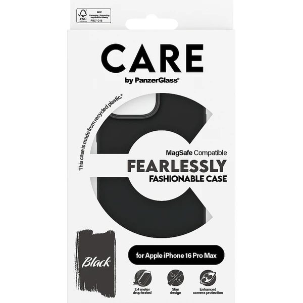 PanzerGlass® CARE kryt Apple iPhone 16 Pro Max MagSafe Fearlessly černý - Pouzdra - Obrázek 6608000P01