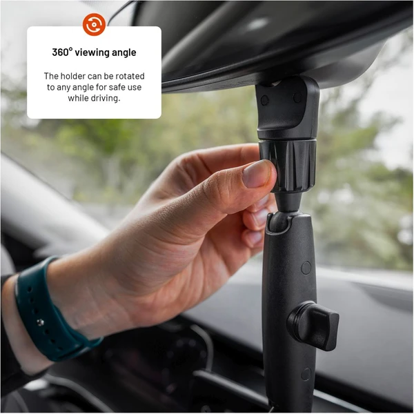 FIXED Iconiq Mirror univerzální držák do auta s nohou na zpětné zrcátko černý - Držáky - Obrázek 6642abd0294140b2a4c0b96cd1dcab71
