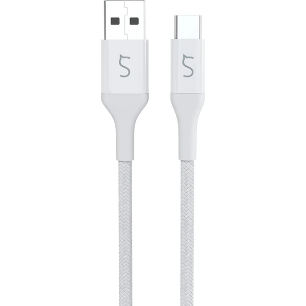 iWant opletený kabel USB-C na USB-A 0,3 m bílý Bílá