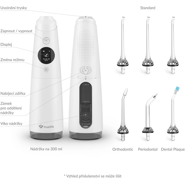 TrueLife AquaFloss Compact C300 ústní sprcha bílá - Ústní sprchy - Obrázek 6674fcc797e045c9b25f21bcaf1d4304
