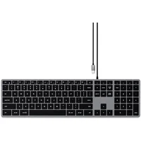 Satechi Slim W3 USB-C Backlit Wired Keyboard US vesmírně šedá - Klávesnice