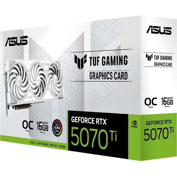 ASUS TUF Gaming NVIDIA GeForce RTX 5070 Ti 16GB GDDR7 White OC - Grafické karty - Obrázek 66RI000K01