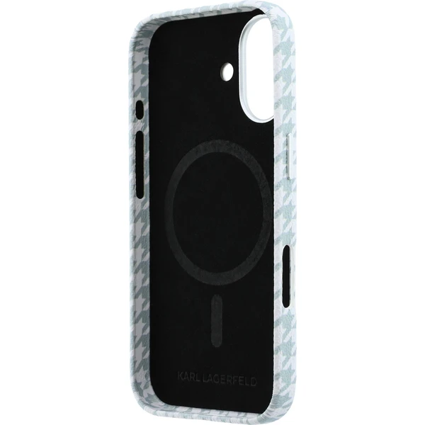 Karl Lagerfeld PU Houndstooth Resin Plate MagSafe kryt iPhone 17 modrý - Pouzdra - Obrázek 66d516d8435c4e539b29597d6a2bb9d0