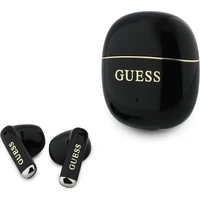 Guess Gold Line Glossy Classic Logo TWS bezdrátová sluchátka černá - Sluchátka