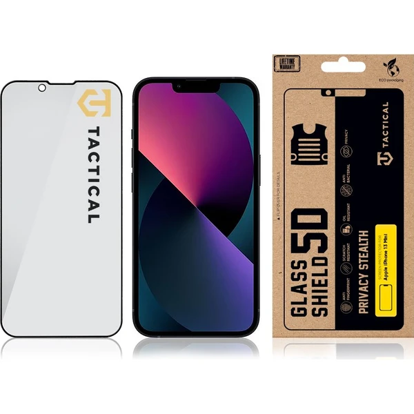 Tactical Glass Shield Privacy Stealth 5D sklo Apple iPhone 13 mini černé - Ochranné folie a skla - Obrázek 67098ebc01ce42518f2ba4bc6cf49526