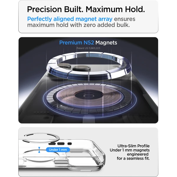 Spigen Ultra Hybrid Optik S MagSafe kryt iPhone 18 Pro Max/17 Pro Max clear silver - Pouzdra - Obrázek 67771caf391846a7a10a9b78691a083e