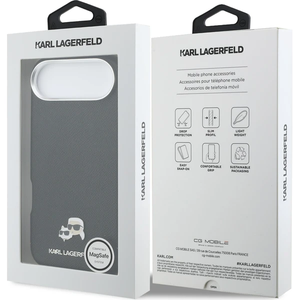 Karl Lagerfeld PU Karl and Choupette Heads Pins MagSafe kryt iPhone Air černý - Pouzdra - Obrázek 67caade4ea994c38b12562ef8da15c65