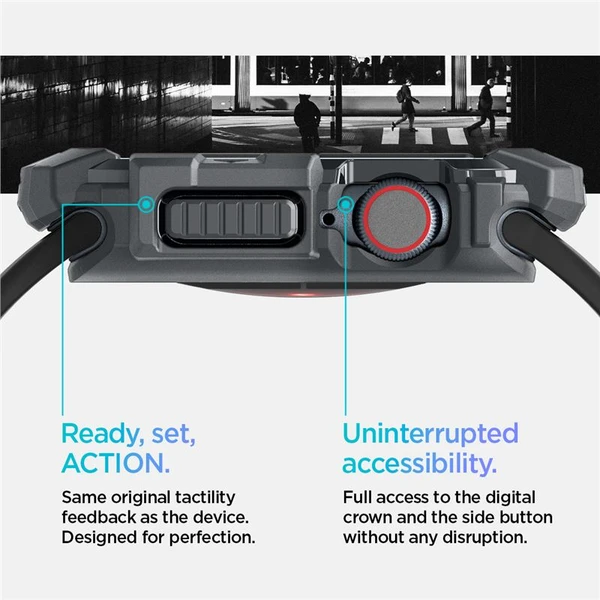 Spigen Rugged Armor kryt pro Apple Watch 10/11 (46mm) tmavě šedý - Pouzdra - Obrázek 67dffcb661e949c79c09e75fcc0c5779