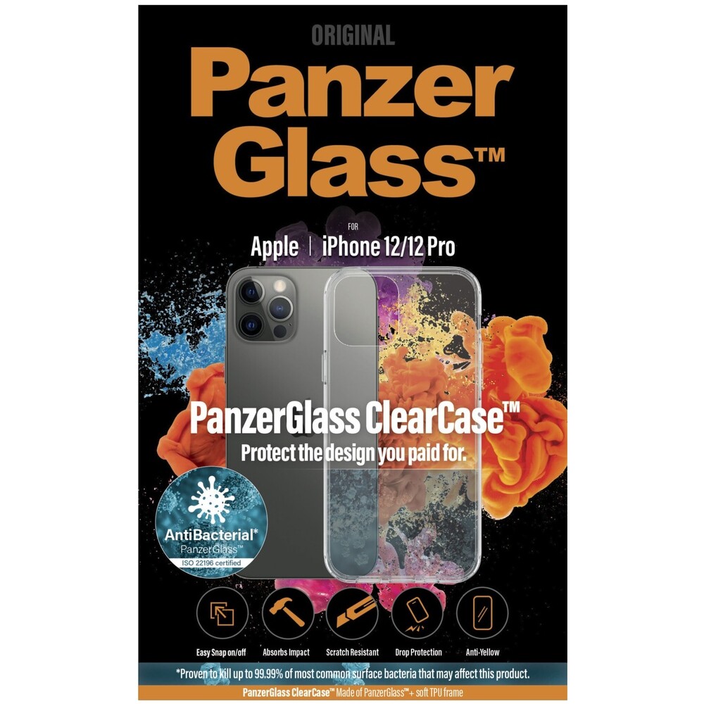 PanzerGlass ClearCase AntiBacterial Apple iPhone 12/12 Pro čirý