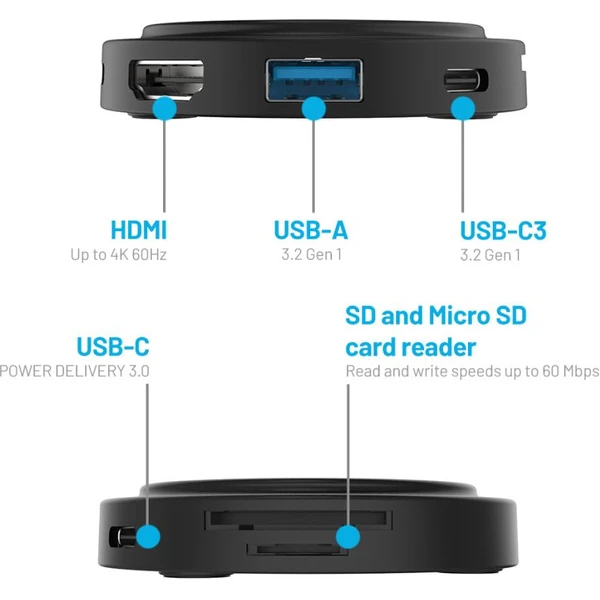 FIXED MagHUB 7-portový USB-C Hub s MagSafe, černý - USB huby - Obrázek 6833ad4ac20446548f0a476440732489