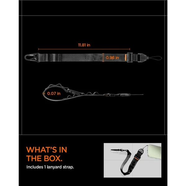 Spigen Universal Wrist Lanyard Strap DA30S univerzální popruh černý - Popruhy a crossbody - Obrázek 68354547674b45feae2c3dacc069eb48