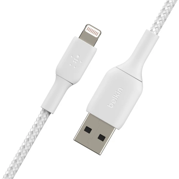 Belkin BOOST Charge Braided Lightning/USB-A napájecí kabel 1m bílý - Kabely a redukce - Obrázek 6839400301