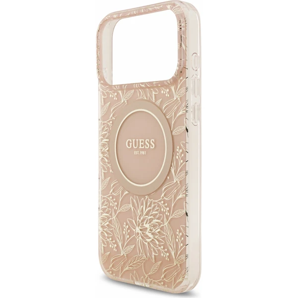 Guess IML Flowers Allover Strap MagSafe kryt iPhone 18 Pro Max růžový - Pouzdra - Obrázek 6858c61dd9c342689984d0113e8abfa3