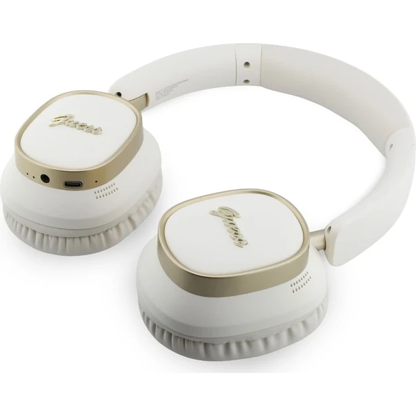 Guess Rectangle Metal Script Logo ENC bezdrátová sluchátka bílá - Sluchátka - Obrázek 687591c8750e4fb4bd13c434603c3ce0
