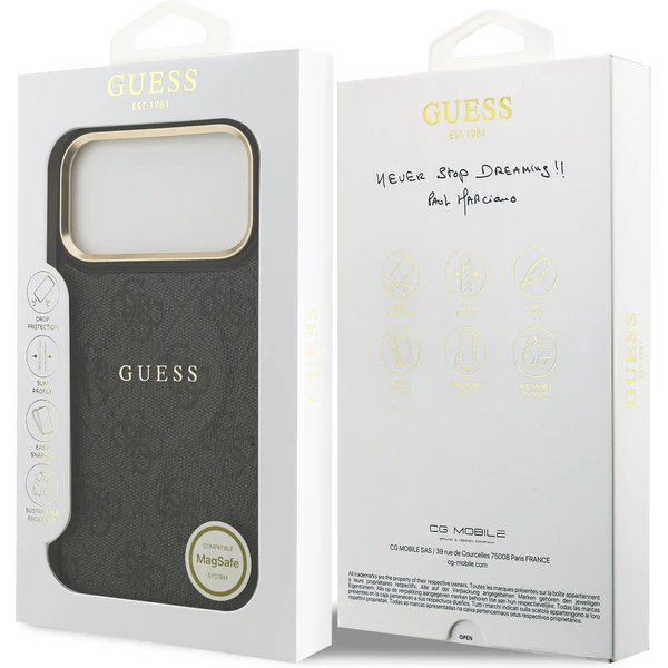 Guess PU Leather 4G Gold Frame MagSafe kryt iPhone 17 Pro Max černý - Pouzdra - Obrázek 687b8aa5fcc4441f8ff9e9efc2819d4d