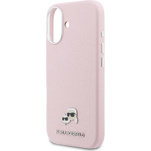 Karl Lagerfeld PU Karl and Choupette Heads Pins MagSafe kryt iPhone 17 růžový - Pouzdra - Obrázek 68831af417f04eec901c22f797c61b17