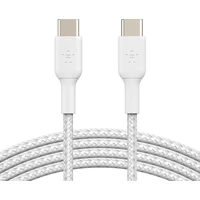 Belkin BOOST Charge Braided USB-C/USB-C napájecí kabel 60W 1m bílý - Kabely a redukce